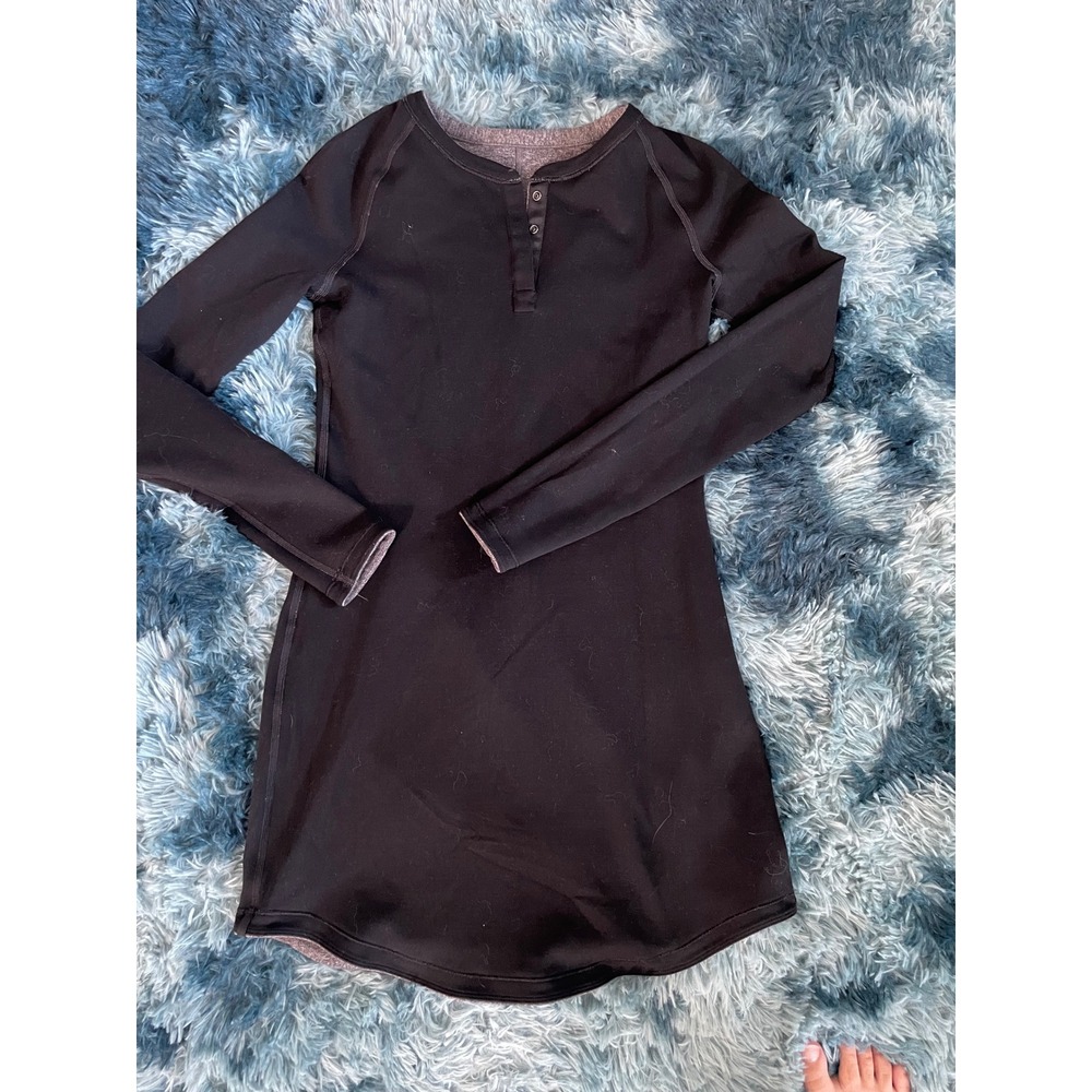 Ivivva Girls Reversible Active Dress Long Sleeve Athletic Casual Heathered Gray - Picture 3 of 3